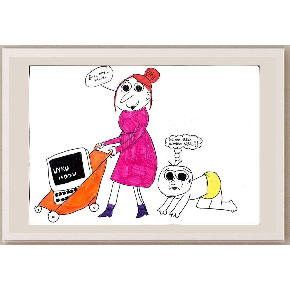 Eylül Eyüböğlu 43x30cm Orijinal Karikatür BOD01437