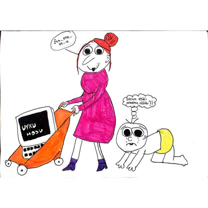 Eylül Eyüböğlu 43x30cm Orijinal Karikatür BOD01437