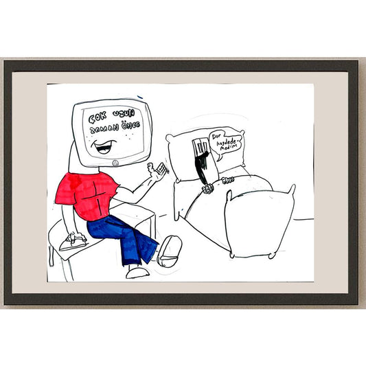 Aral Tolunay 43x30cm Orijinal Karikatür BOD01440