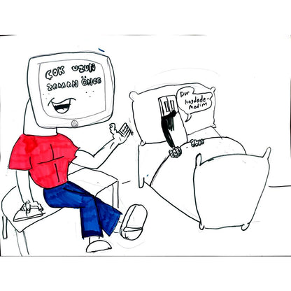 Aral Tolunay 43x30cm Orijinal Karikatür BOD01440