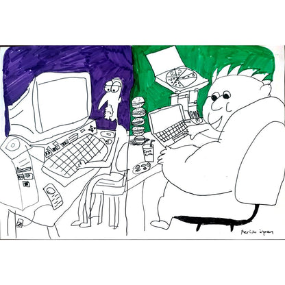 Perisu Özgen 43x30cm Orijinal Karikatür BOD01442