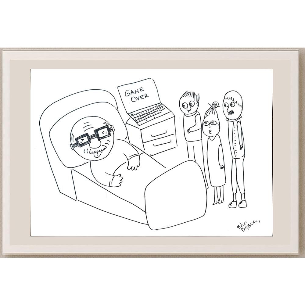 Bilun Bıçakcı 43x30cm Orijinal Karikatür BOD01443