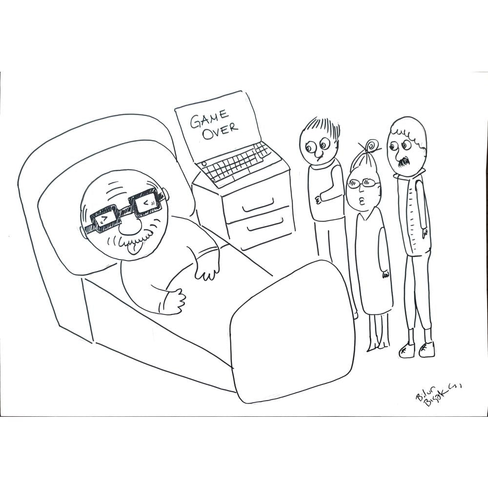 Bilun Bıçakcı 43x30cm Orijinal Karikatür BOD01443