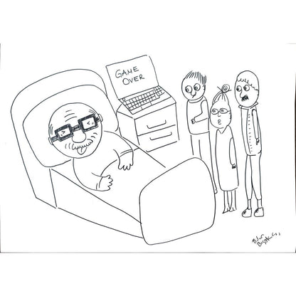 Bilun Bıçakcı 43x30cm Orijinal Karikatür BOD01443