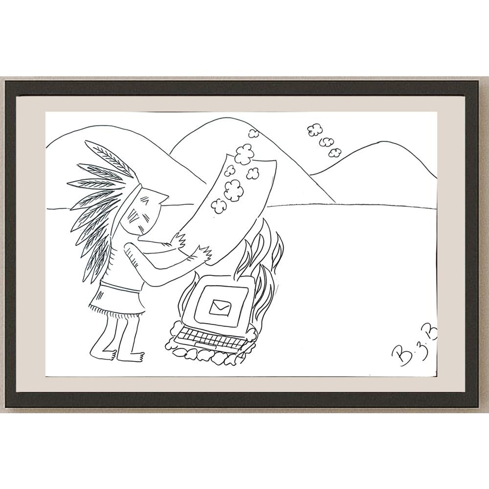 Bilun Bıçakcı 43x30cm Orijinal Karikatür BOD01444