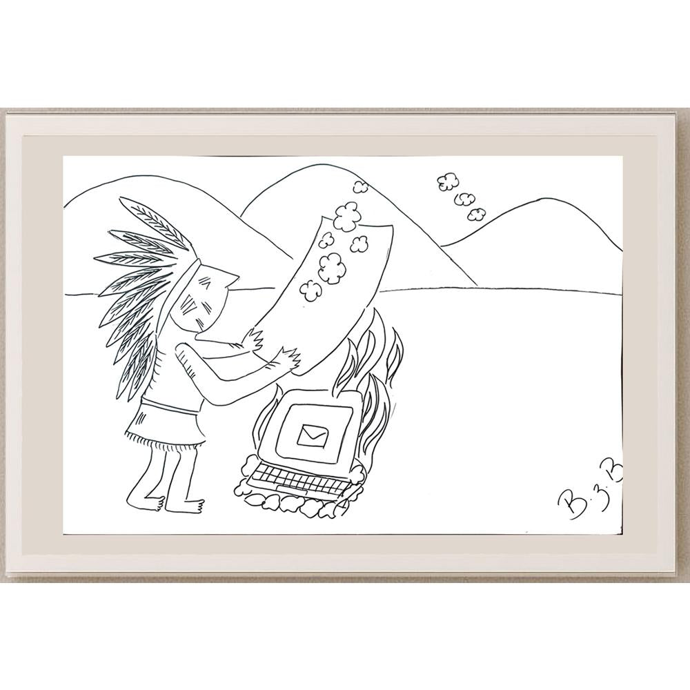 Bilun Bıçakcı 43x30cm Orijinal Karikatür BOD01444