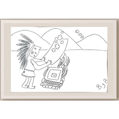 Bilun Bıçakcı 43x30cm Orijinal Karikatür BOD01444