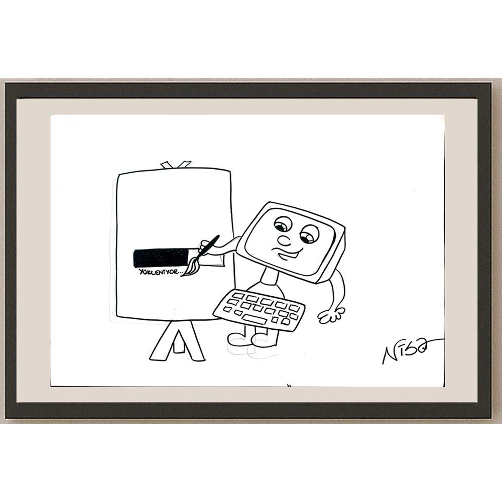 Nisa Bilgen 43x30cm Orijinal Karikatür BOD01446