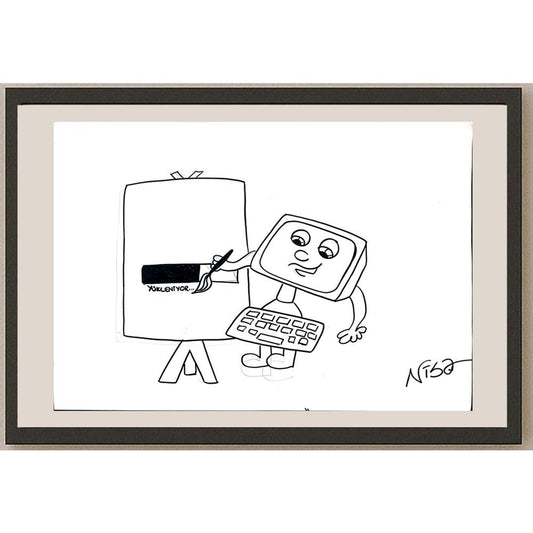 Nisa Bilgen 43x30cm Orijinal Karikatür BOD01446