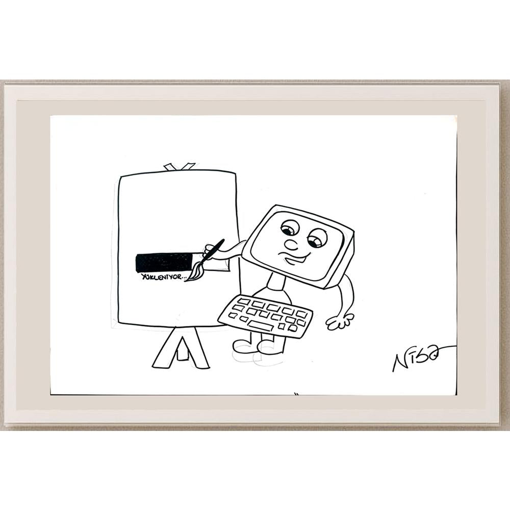 Nisa Bilgen 43x30cm Orijinal Karikatür BOD01446