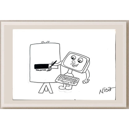 Nisa Bilgen 43x30cm Orijinal Karikatür BOD01446