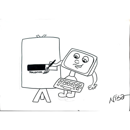 Nisa Bilgen 43x30cm Orijinal Karikatür BOD01446