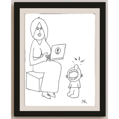 Mehmet Koç 43x30cm Orijinal Karikatür BOD01449