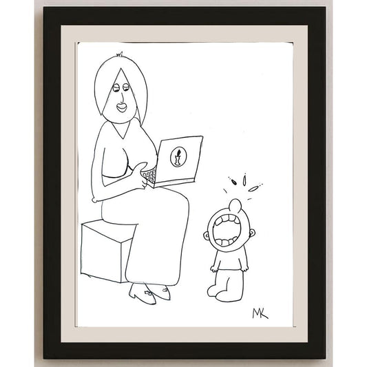 Mehmet Koç 43x30cm Orijinal Karikatür BOD01449