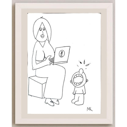 Mehmet Koç 43x30cm Orijinal Karikatür BOD01449