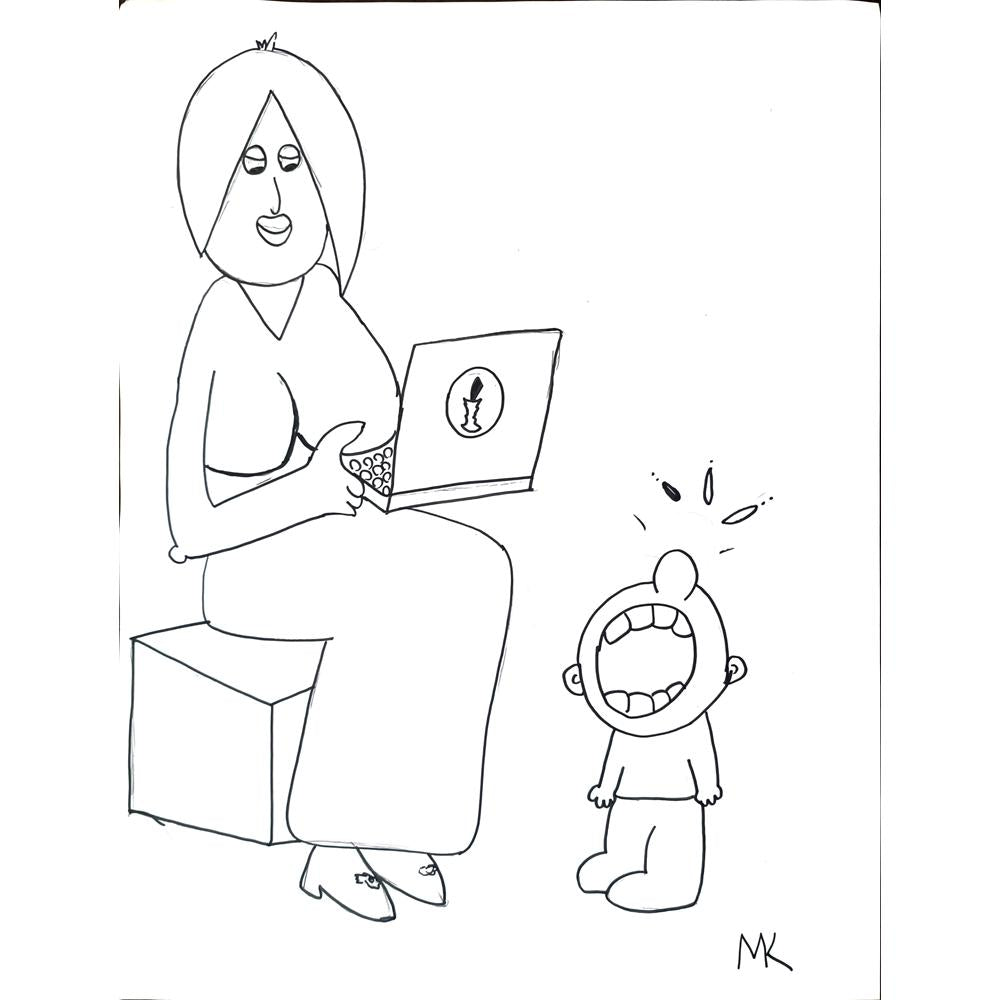 Mehmet Koç 43x30cm Orijinal Karikatür BOD01449