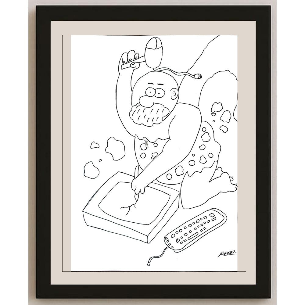 Paşa Uyguntüzel 43x30cm Orijinal Karikatür BOD01451