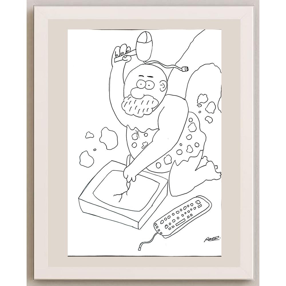 Paşa Uyguntüzel 43x30cm Orijinal Karikatür BOD01451