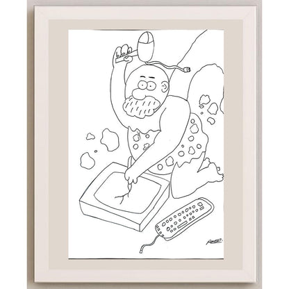 Paşa Uyguntüzel 43x30cm Orijinal Karikatür BOD01451