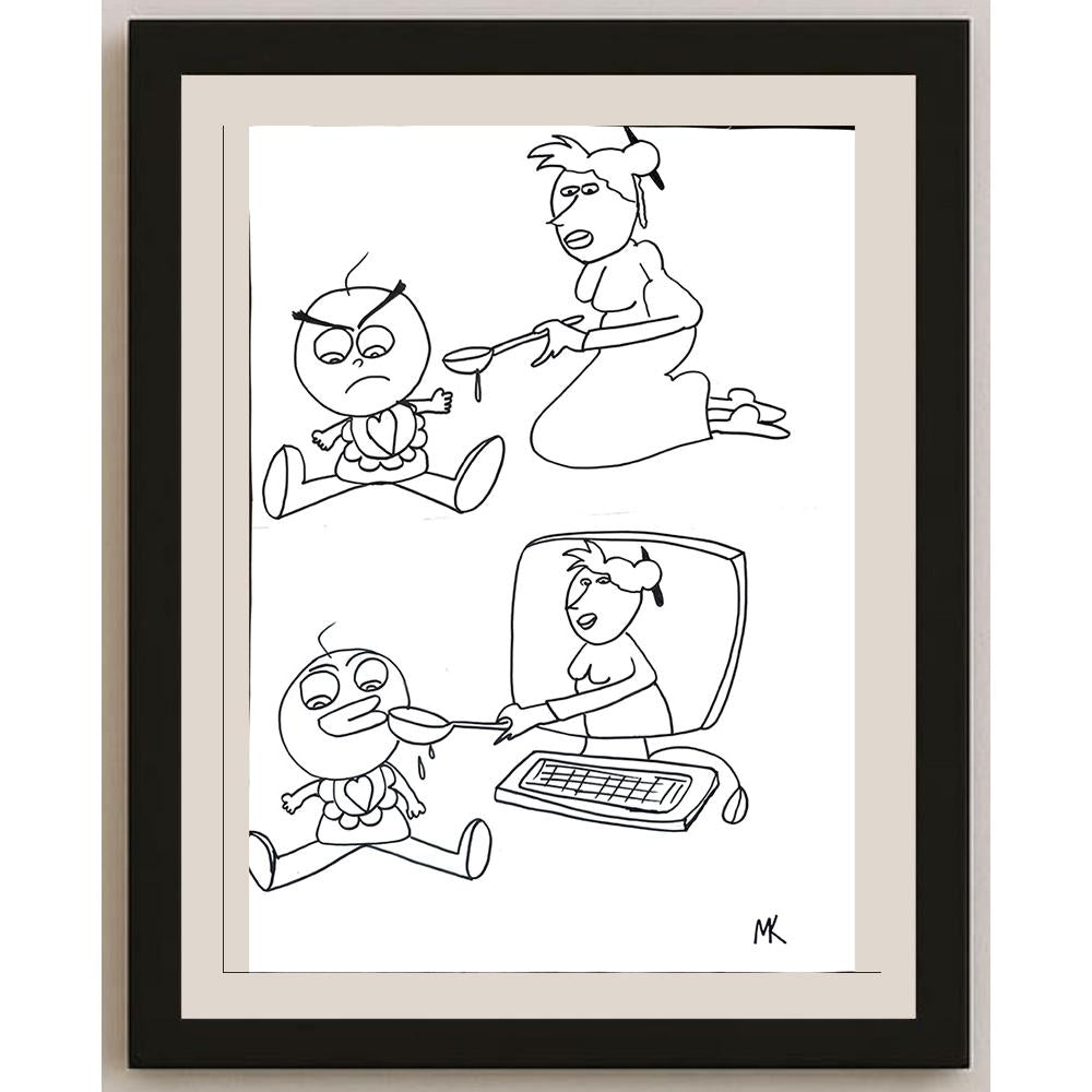 Mehmet Koç 43x30cm Orijinal Karikatür BOD01452