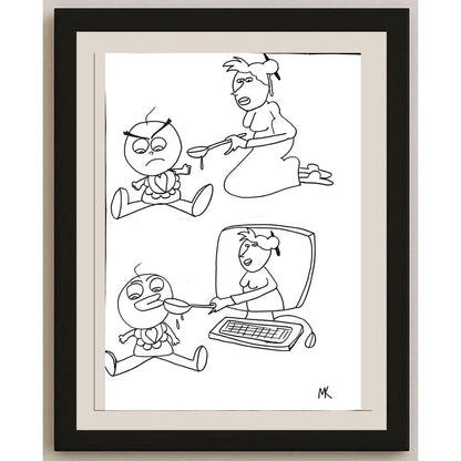 Mehmet Koç 43x30cm Orijinal Karikatür BOD01452