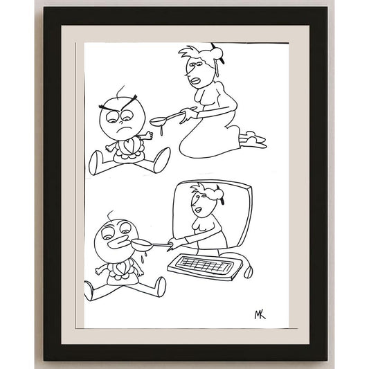 Mehmet Koç 43x30cm Orijinal Karikatür BOD01452