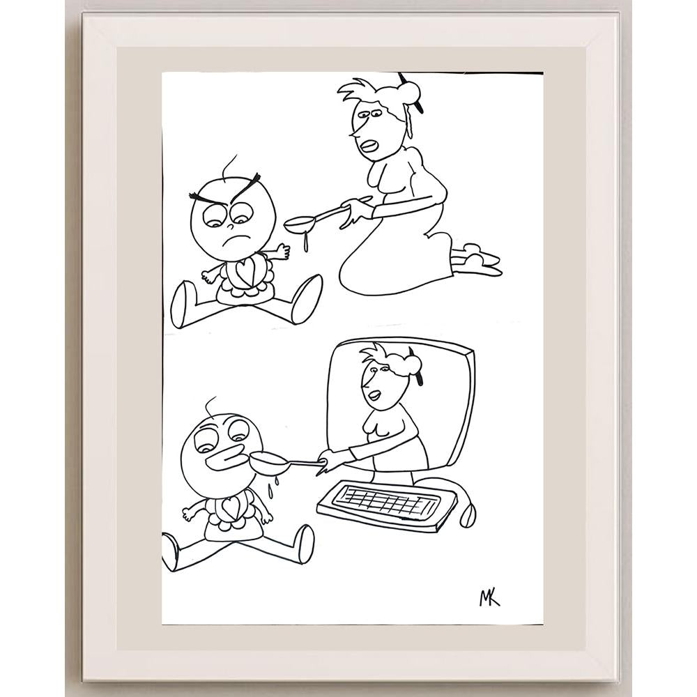 Mehmet Koç 43x30cm Orijinal Karikatür BOD01452