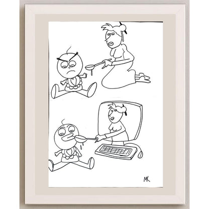 Mehmet Koç 43x30cm Orijinal Karikatür BOD01452