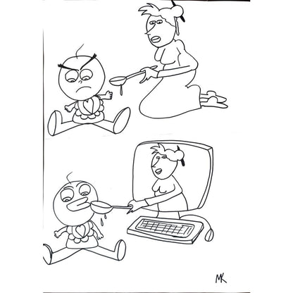 Mehmet Koç 43x30cm Orijinal Karikatür BOD01452