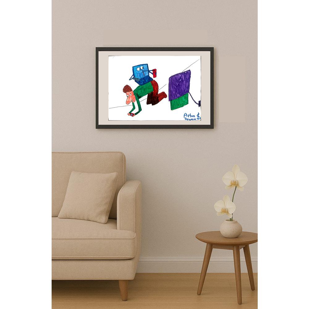 Artun Özyazıcı 43x30cm Orijinal Karikatür BOD01453