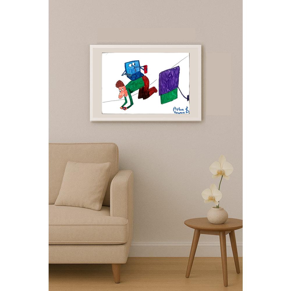 Artun Özyazıcı 43x30cm Orijinal Karikatür BOD01453