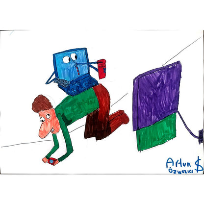 Artun Özyazıcı 43x30cm Orijinal Karikatür BOD01453