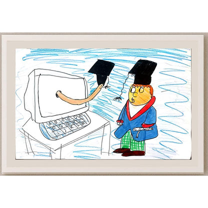 Yavuz Dora 43x30cm Orijinal Karikatür BOD01454