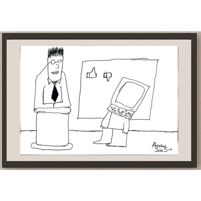 Ahmethan Şahin 43x30cm Orijinal Karikatür BOD01456