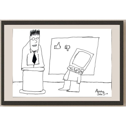 Ahmethan Şahin 43x30cm Orijinal Karikatür BOD01456