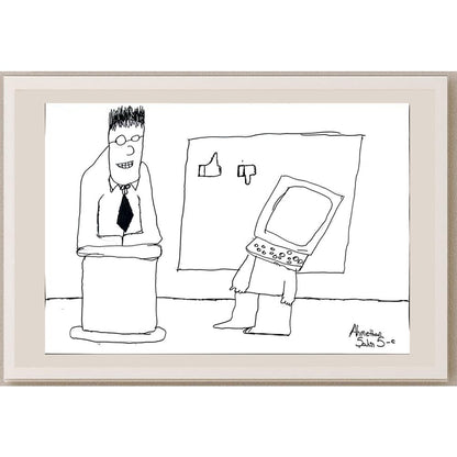 Ahmethan Şahin 43x30cm Orijinal Karikatür BOD01456