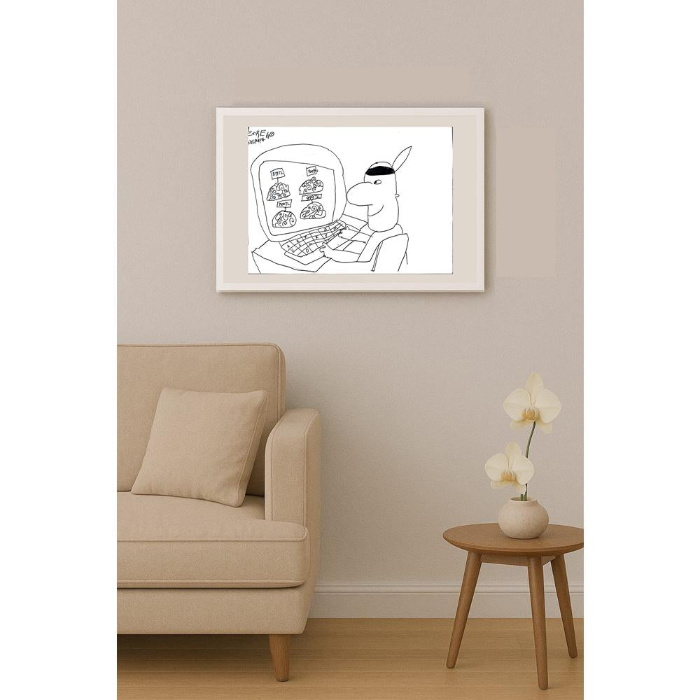 Emre Kızılkaya 43x30cm Orijinal Karikatür BOD01457