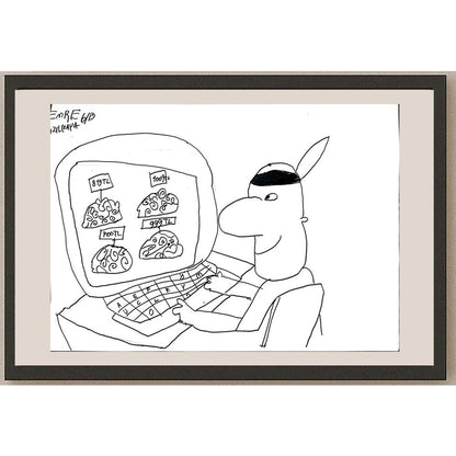 Emre Kızılkaya 43x30cm Orijinal Karikatür BOD01457