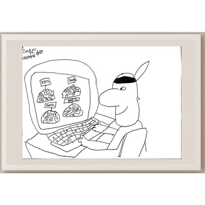 Emre Kızılkaya 43x30cm Orijinal Karikatür BOD01457