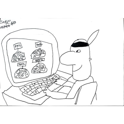 Emre Kızılkaya 43x30cm Orijinal Karikatür BOD01457