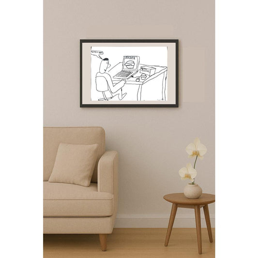 Kaan Aslan 43x30cm Orijinal Karikatür BOD01458