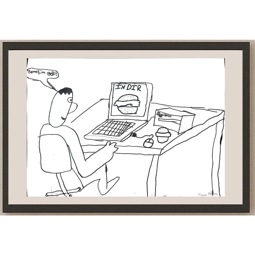 Kaan Aslan 43x30cm Orijinal Karikatür BOD01458