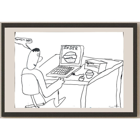 Kaan Aslan 43x30cm Orijinal Karikatür BOD01458