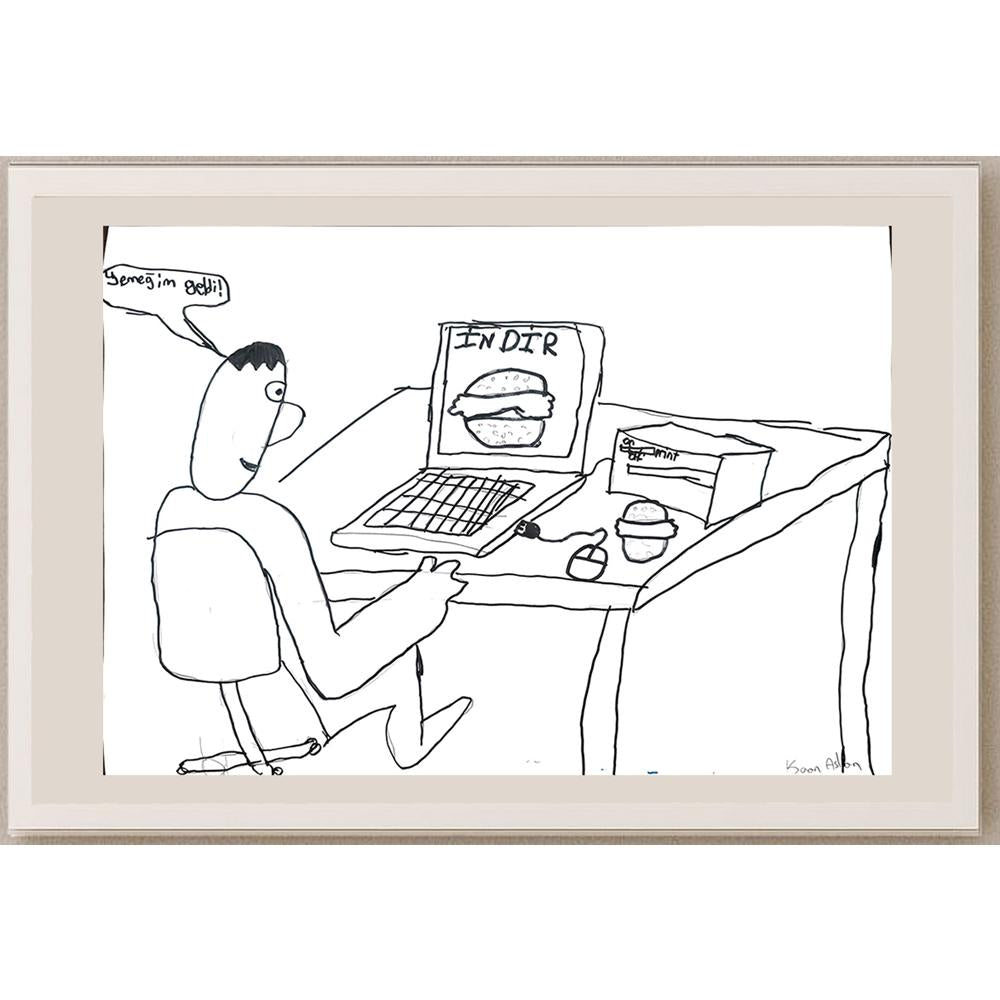 Kaan Aslan 43x30cm Orijinal Karikatür BOD01458