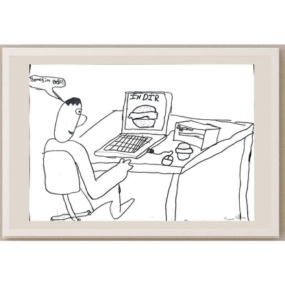 Kaan Aslan 43x30cm Orijinal Karikatür BOD01458