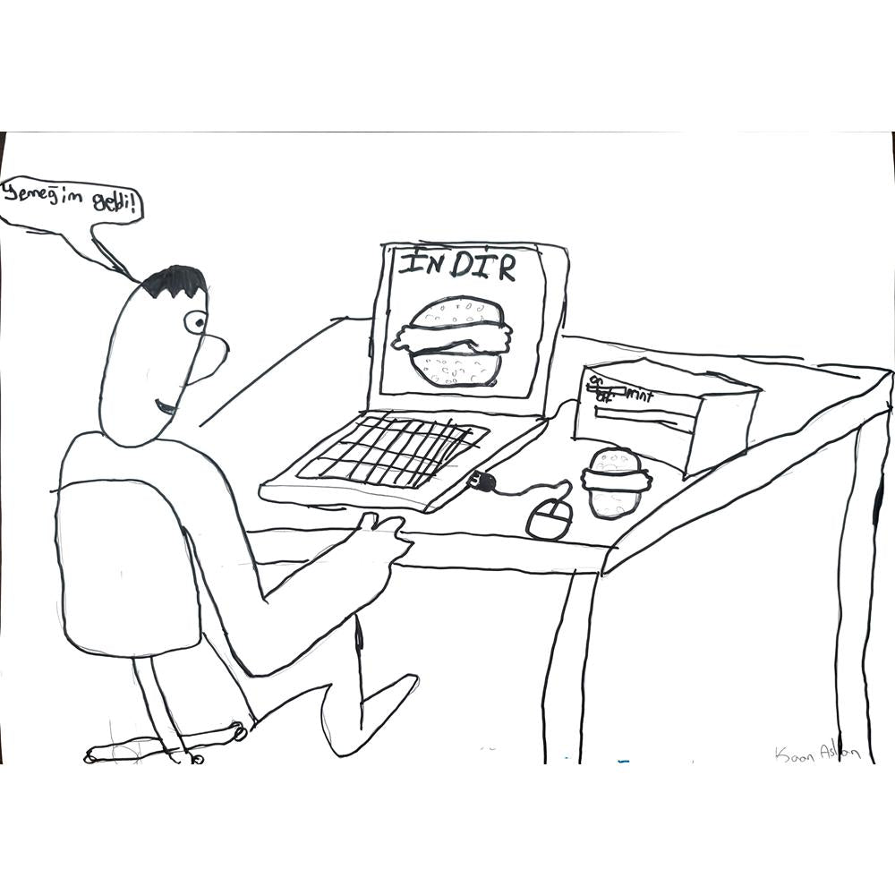 Kaan Aslan 43x30cm Orijinal Karikatür BOD01458