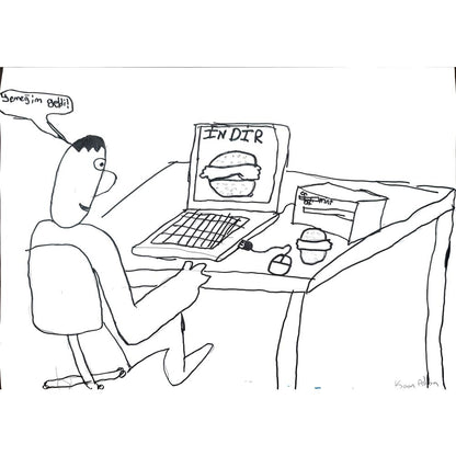 Kaan Aslan 43x30cm Orijinal Karikatür BOD01458