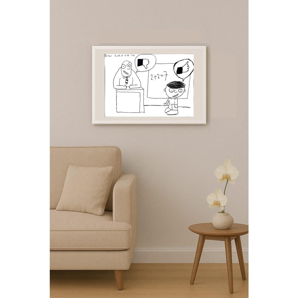 Ender Korkut 43x30cm Orijinal Karikatür BOD01460