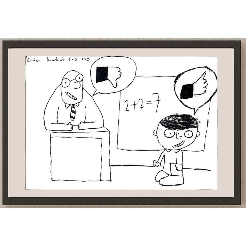 Ender Korkut 43x30cm Orijinal Karikatür BOD01460