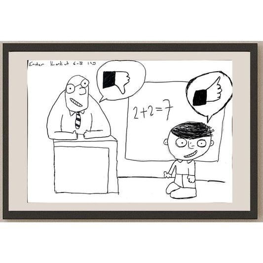 Ender Korkut 43x30cm Orijinal Karikatür BOD01460